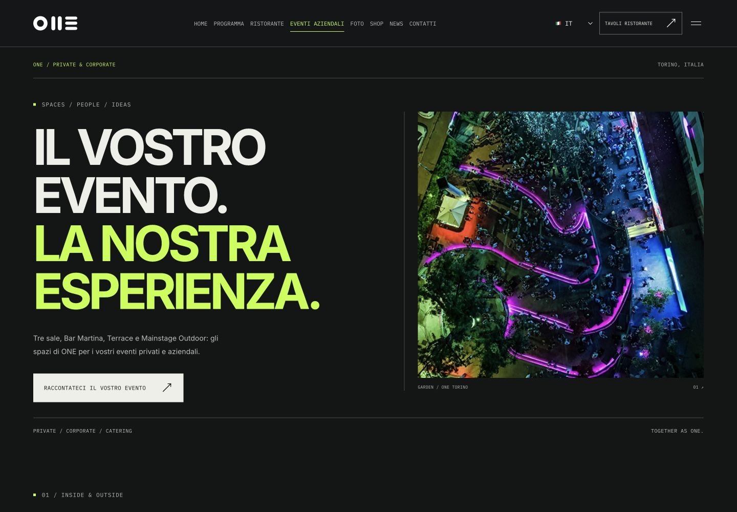 ONE Torino — Events
