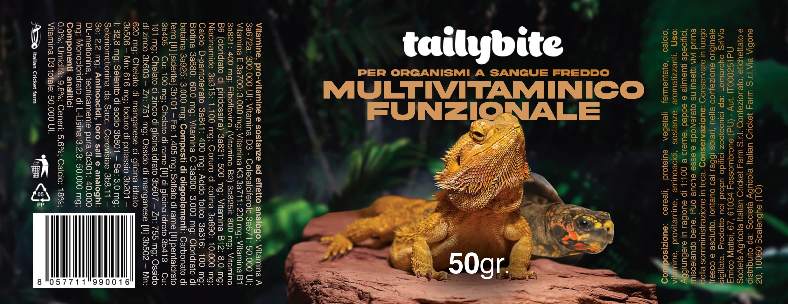 Etichetta originale Tailybite — Multivitaminico
